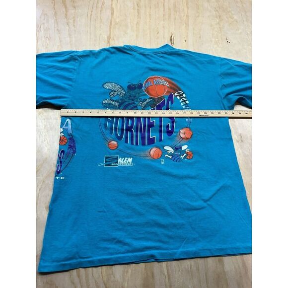 Vintage Charlotte Hornets Shirt Aerial Assault Big Logo Full Art Tee mens XXL - Picture 7 of 7